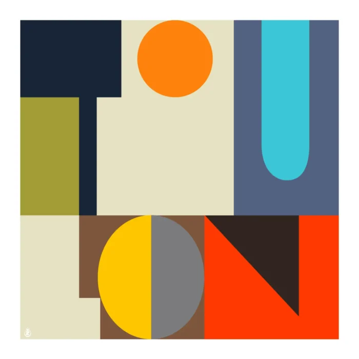 Affiche d'une seconde composition abstraite et colorée de Toulon par Monsieur Z