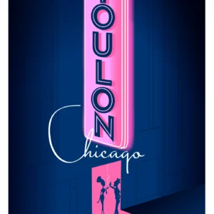 407-toulon petit chicago néon, Affiche, Tirage Art, Digigraphie, Illustration, œuvre, Poster, Fine Art, Design. Monsieur Z