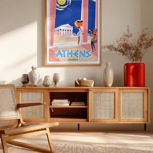 Affiche athène Monsieur Z, Affiche Grèce, affiche greek AAZ Galerie