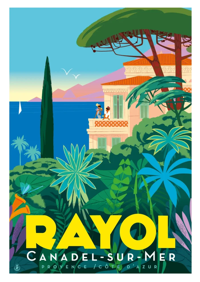 Affiche d'une libellule dans la lumière au Rayol par Monsieur Z