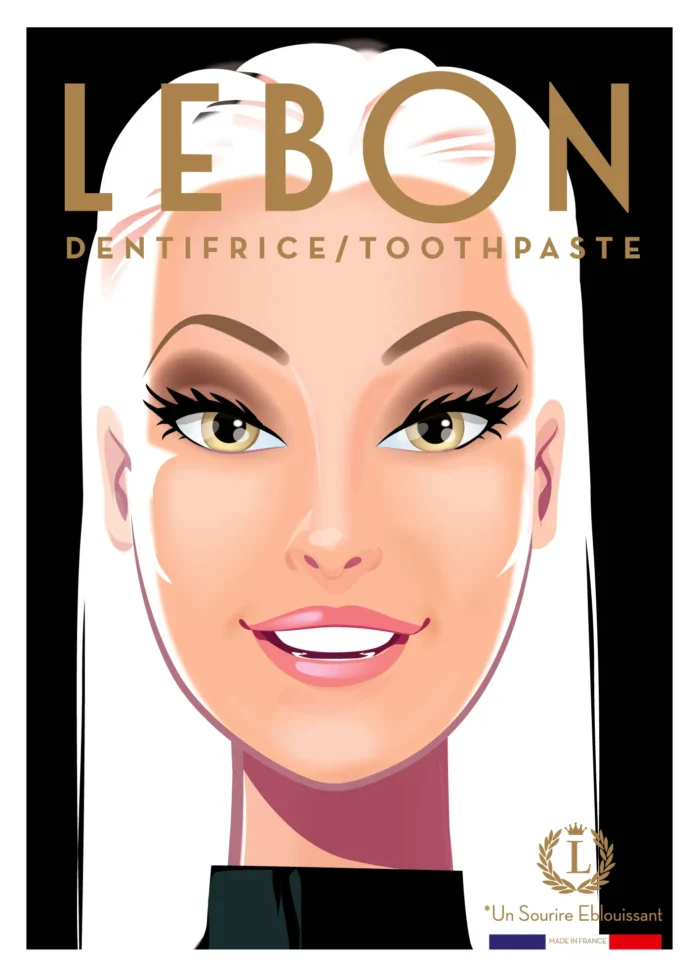 Affiche dans l'esprit d'une réclame de dentifrice vintage par Monsieur Z
