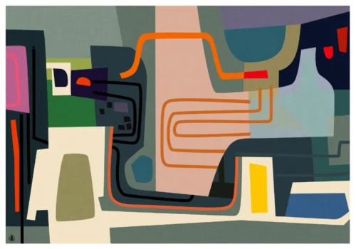 452-somatic Abstrait Affiche, Tirage Art, Digigraphie, Illustration, œuvre, Poster, Fine Art, Design. Monsieur Z