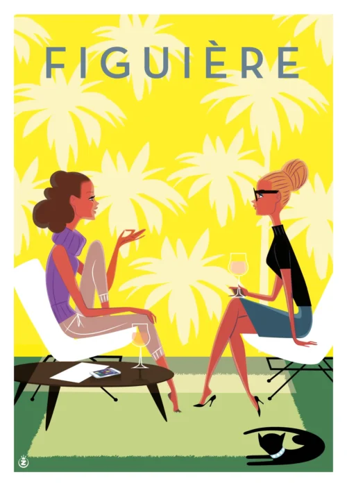 291- Figuière Vignoble Côte de Provence. Affiche, Tirage Art, Digigraphie, Illustration, œuvre, Poster, Fine Art. Monsieur Z