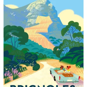 303-brignoles route ciel bleu. Affiche, Tirage Art, Digigraphie, Illustration, œuvre, Poster, Fine Art. Monsieur Z
