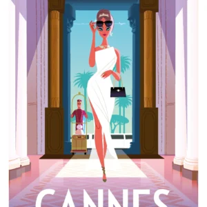 333-star hall carlton, Cannes. Affiche, Tirage Art, Digigraphie, Illustration, œuvre, Poster, Fine Art. Monsieur Z
