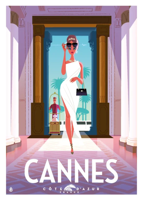 333-star hall carlton, Cannes. Affiche, Tirage Art, Digigraphie, Illustration, œuvre, Poster, Fine Art. Monsieur Z