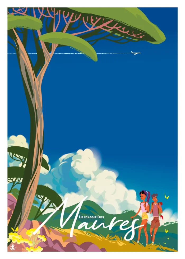 Affiche du Massif des Maures et de ses collines boisées par Monsieur Z