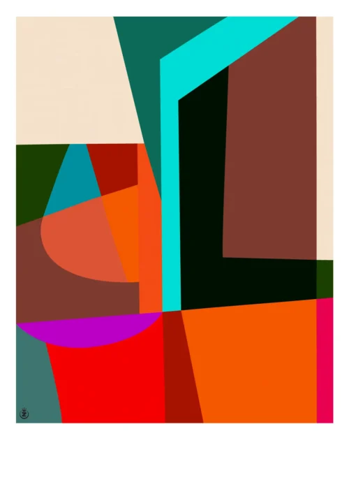 487-Minneapolis Abstrait, Affiche, Tirage Art, Digigraphie, Illustration, œuvre, Poster, Fine Art. Monsieur Z