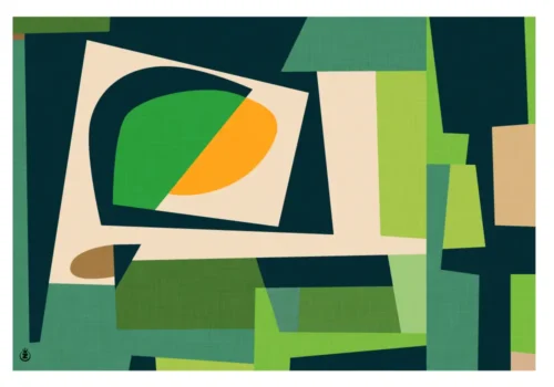 503-GreenLand Abstrait, Affiche, Tirage Art, Digigraphie, Illustration, œuvre, Poster, Fine Art. Monsieur Z