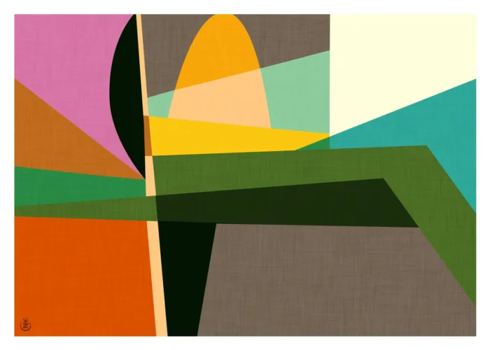 Affiche abstraite Minneapolis au format panoramique par Monsieur Z