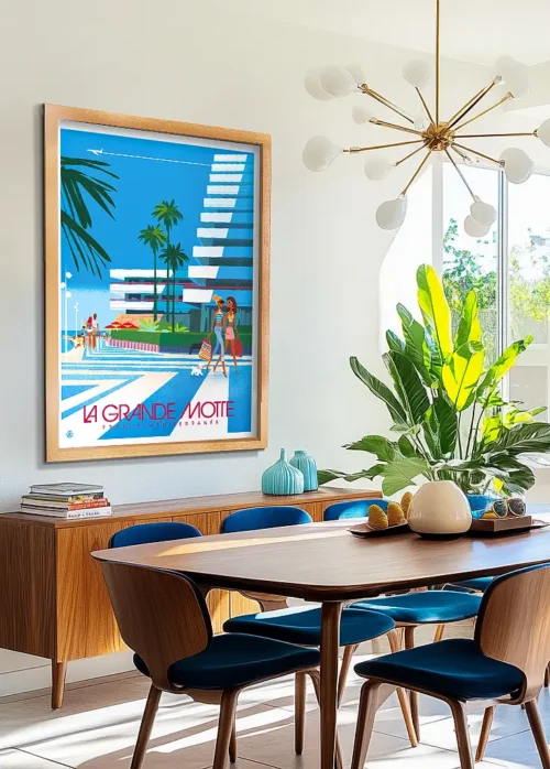 514-Quai Jacques Chirac Décoration d'intérieur Modern, Tableau, Œuvre d'art, Design, Affiche, Fine Art, Poster, Déco. Monsieur Z