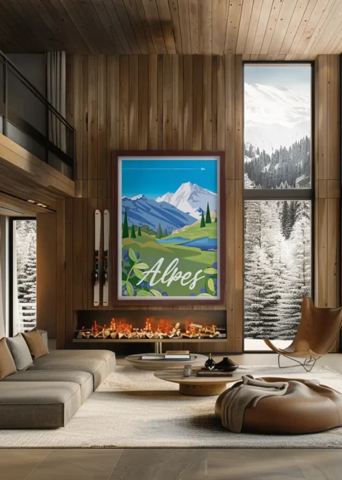 519-alpes nut Décoration d'intérieur Modern, Tableau, Œuvre d'art, Design, Affiche, Fine Art, Poster, Déco. Monsieur Z