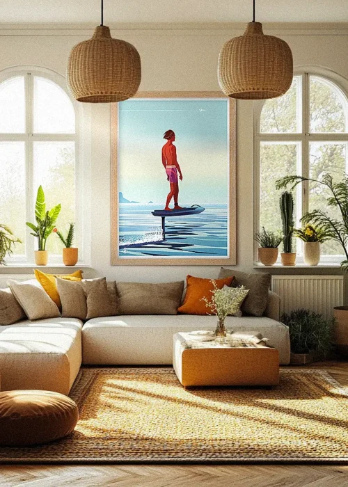 Intérieur modern Surfeur . Décoration d'intérieur Bohème, Décoration d'intérieur Modern, Tableau, Œuvre d'art, Design, Affiche, Fine Art, Poster, Déco. Monsieur Z