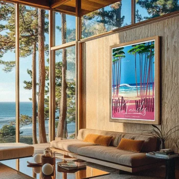 Landes, Intérieur Modern Décoration d'intérieur Mid century,Décoration d'intérieur Modern, Tableau, Œuvre d'art, Design, Affiche, Fine Art, Poster, Déco. Monsieur Z