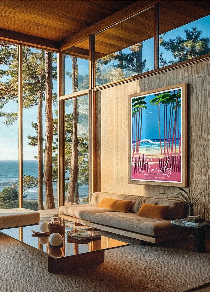529_site Landes, Intérieur Modern Décoration d'intérieur Mid century,Décoration d'intérieur Modern, Tableau, Œuvre d'art, Design, Affiche, Fine Art, Poster, Déco. Monsieur Z