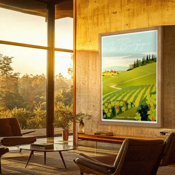 Bourgogne, Intérieur Modern Décoration d'intérieur Mid century, Décoration d'intérieur Modern, Tableau, Œuvre d'art, Design, Affiche, Fine Art, Poster, Déco. Monsieur Z