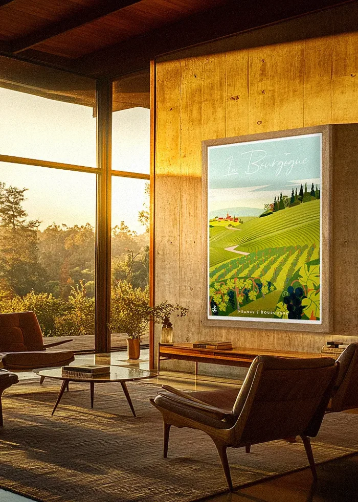 532_site Bourgogne, Intérieur Modern Décoration d'intérieur Mid century, Décoration d'intérieur Modern, Tableau, Œuvre d'art, Design, Affiche, Fine Art, Poster, Déco. Monsieur Z