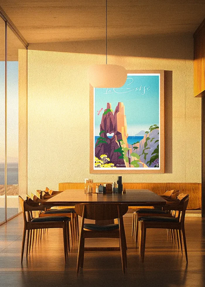 533_site Corse, Intérieur Modern Décoration d'intérieur Mid century, Décoration d'intérieur Modern, Tableau, Œuvre d'art, Design, Affiche, Fine Art, Poster, Déco. Monsieur Z