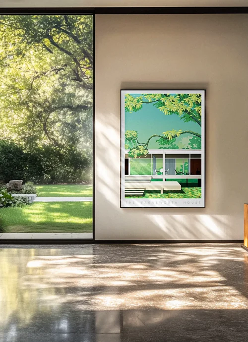 farns worth house, Mid-Century, Décoration d'intérieur, Tableau, Œuvre d'art, Design, Affiche, Fine Art, Poster, Déco. Monsieur Z Illustration