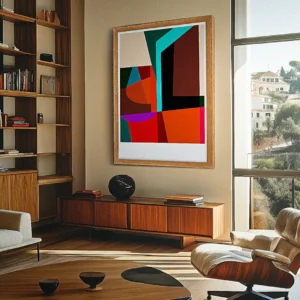 487 Minneapolis, Œuvre abstraite. Décoration d'intérieur Mid-century, Tableau, Œuvre d'art, Design, Affiche, Fine Art, Poster, Déco. Monsieur Z