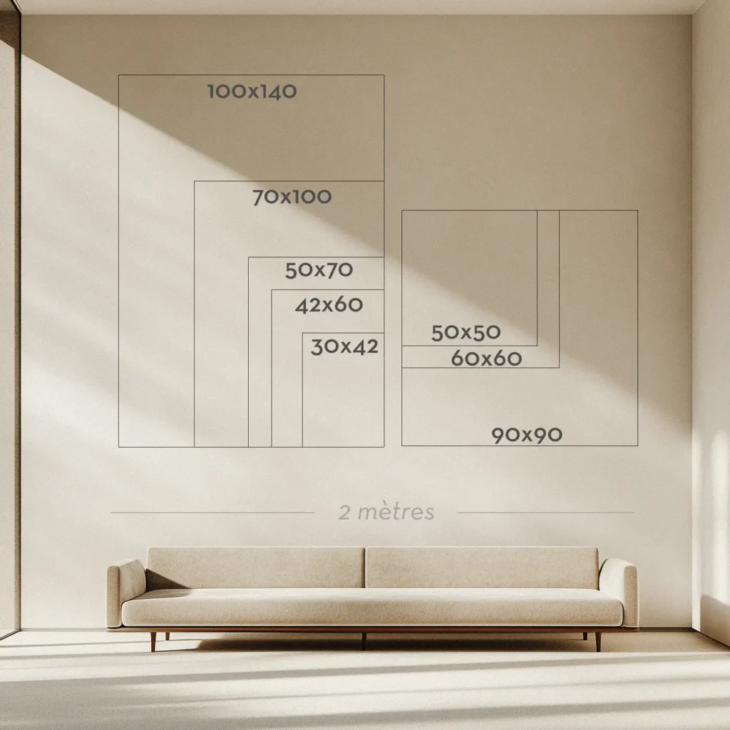 Guide de taille Mobile AAZ Galerie, Galerie D'art, Affiche, Illustration Digigraphie, Affiche, Œuvre, Poster,