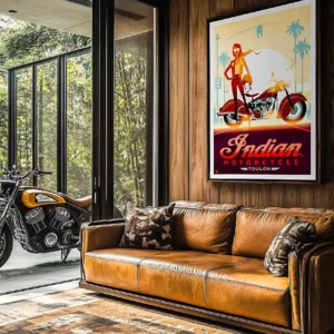 Affiche Idian Motorcycle toulon Monsieur Z Moto, Motard. Décoration d'intérieur, Tableau, Œuvre d'art, Design, Affiche, Fine Art, Poster, Déco. Monsieur Z Illustration