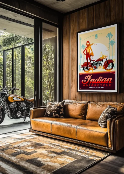 Affiche Idian Motorcycle toulon Monsieur Z Moto, Motard. Décoration d'intérieur, Tableau, Œuvre d'art, Design, Affiche, Fine Art, Poster, Déco. Monsieur Z Illustration