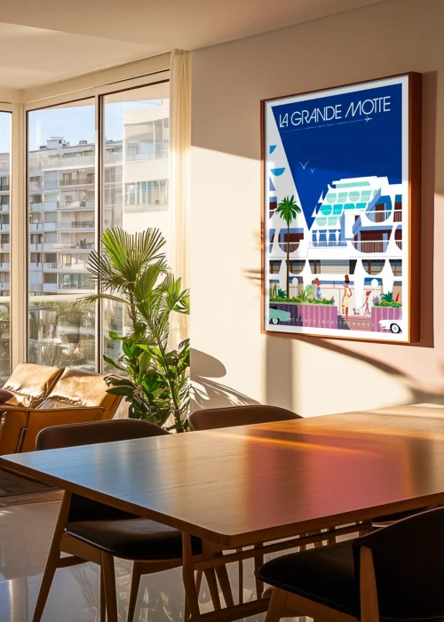 Affiche La Grande Motte Monsieur Z. Décoration d'intérieur, Tableau, Œuvre d'art, Design, Affiche, Fine Art, Poster, Déco. Monsieur Z Illustration