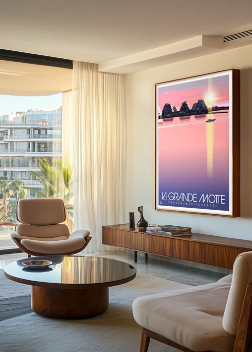 Affiche La Grande Motte Monsieur Z. Décoration d'intérieur, Tableau, Œuvre d'art, Design, Affiche, Fine Art, Poster, Déco. Monsieur Z Illustration