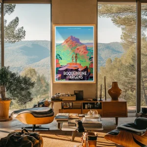 Affiche Roquebrune sur Argens Monsieur Z Le Rocher. Décoration d'intérieur, Tableau, Œuvre d'art, Design, Affiche, Fine Art, Poster, Déco. Monsieur Z Illustration