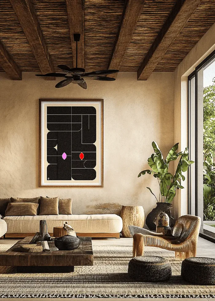 536-Kinshasa Kinshasa, Abstraite, Chic, Bohème Décoration d'intérieur, Tableau, Œuvre d'art, Design, Affiche, Fine Art, Poster, Déco. Monsieur Z Illustration