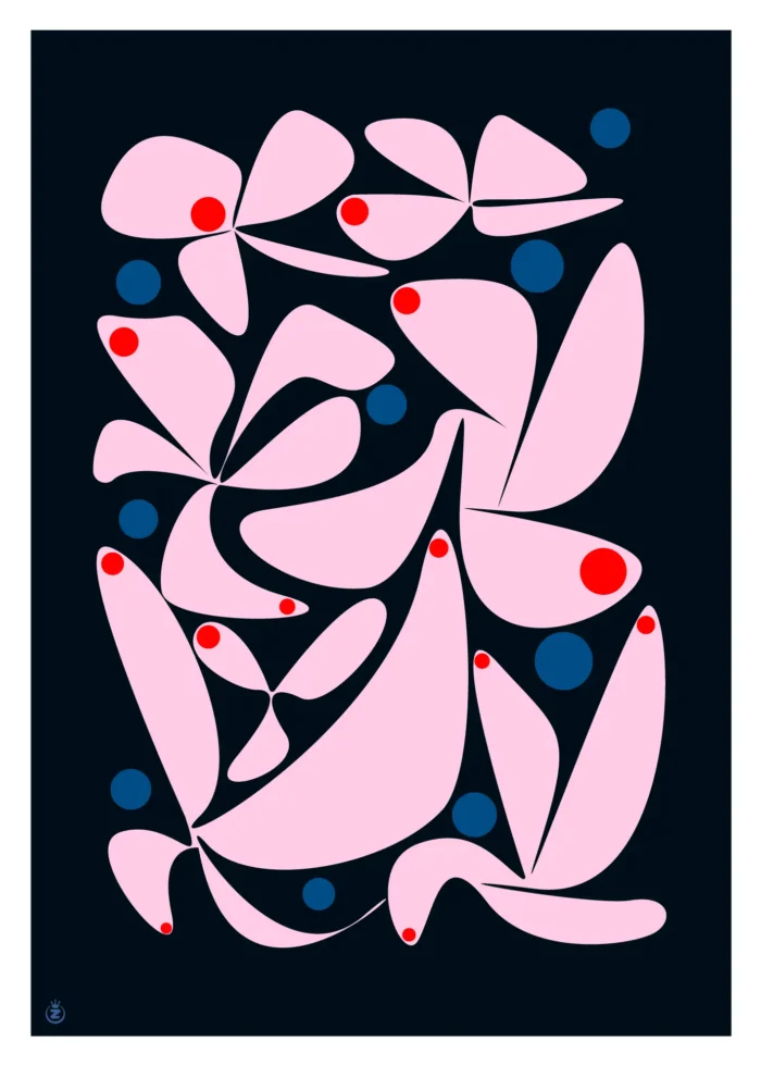 Affiche abstraite Osaka par Monsieur Z