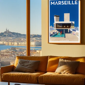 Affiche Cité Radieuse Marseille, Monsieur Z. Poster, Tableau, Décoration d'intérieur, Œuvre d'art, Design, Affiche, Fine Art, Déco. Monsieur Z Illustration