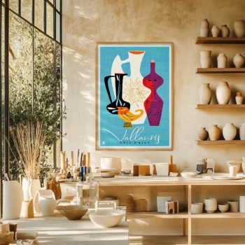 Vallauris, pot, Poterie, Monsieur Z. Affiche, Décoration d'intérieur Modern, Tableau, Œuvre d'art, Design, Fine Art, Poster, Déco.