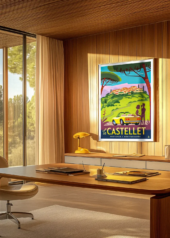 442_Le Castellet Le Castellet Affiche Monsieur Z. Poster, Tableau, Décoration d'intérieur, Œuvre d'art, Design, Affiche, Fine Art, Déco. Monsieur Z Illustration