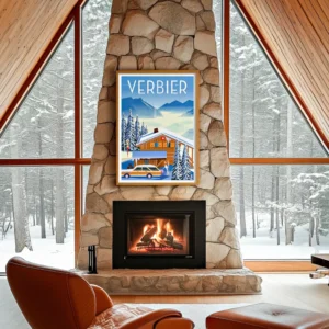 Affiche, Verbier ski Monsieur Z. Décoration Mural, Décoration d'intérieur Modern, Tableau, Œuvre d'art, Design, Fine Art, Poster, Déco.