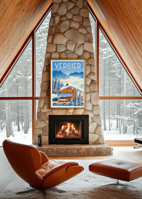 Affiche, Verbier ski Monsieur Z. Décoration Mural, Décoration d'intérieur Modern, Tableau, Œuvre d'art, Design, Fine Art, Poster, Déco.