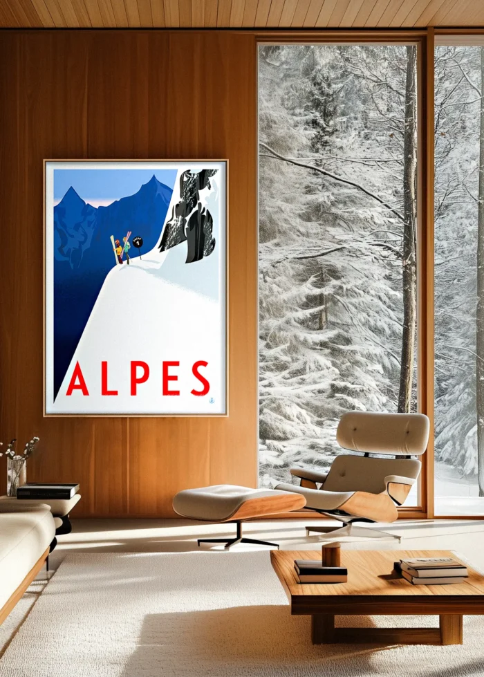 410_Alpes Pacap_site Affiche, Alpes, cap ou pacap ski Monsieur Z. Décoration Mural, Décoration d'intérieur Modern, Tableau, Œuvre d'art, Design, Fine Art, Poster, Déco.
