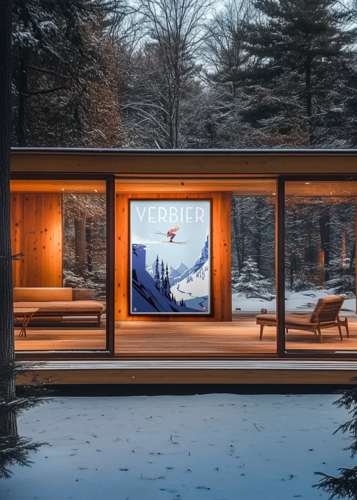 413_Verbier Jump_site Affiche, Verbier jump ski Monsieur Z. Décoration Mural, Décoration d'intérieur Modern, Tableau, Œuvre d'art, Design, Fine Art, Poster, Déco.