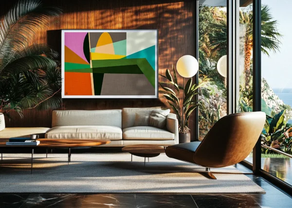 504_Abstrait Affiche Modern Monsieur Z Abstrait Ton chaudDécoration d'intérieur Modern, Tableau, Œuvre d'art, Design, Fine Art, Poster, Déco.