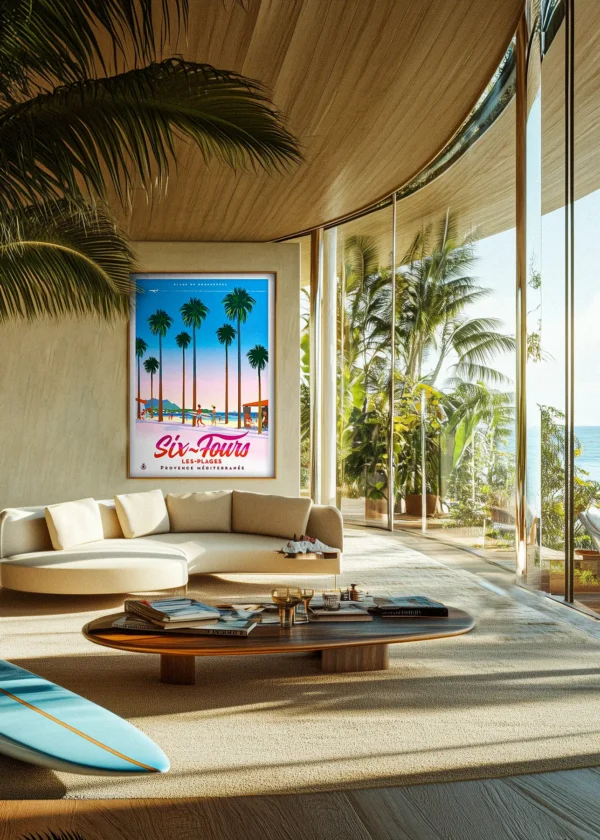 512_Six fours plage Affiche Monsieur Z Six fours plage, Côte d'azur, Intérieur Surf, Décoration d'intérieur Modern, Tableau, Œuvre d'art, Design, Fine Art, Poster, Déco.
