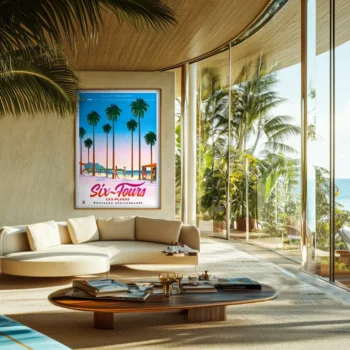Affiche Monsieur Z Six fours plage, Côte d'azur, Intérieur Surf, Décoration d'intérieur Modern, Tableau, Œuvre d'art, Design, Fine Art, Poster, Déco.