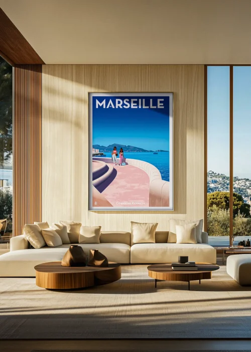 Affiche Marseille Monsieur Z Corniche Kennedy Marseille Intérieur modern, Décoration d'intérieur Modern, Tableau, Œuvre d'art, Design, Fine Art, Poster, Déco.