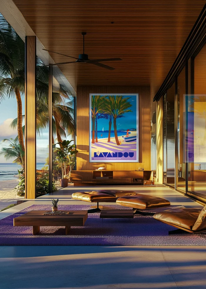 521 Lavandou Saint Claire Affiche Monsieur Z Lavandou Saint Claire Palmier Décoration d'intérieur Modern, Tableau, Œuvre d'art, Design, Fine Art, Poster, Déco.