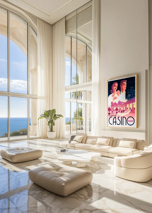 541_Grand Casino Vichy Affiche grand Casino Vichy Monsieur Z. Décoration d'intérieur, Tableau, Œuvre d'art, Design, Affiche, Fine Art, Poster, Déco. Monsieur Z Illustration
