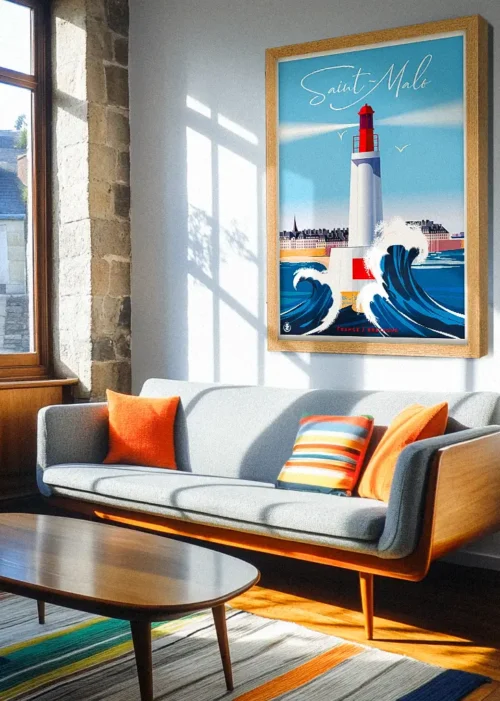 Affiche Saint-Malo Monsieur Z. Décoration d'intérieur, Chalet Tableau, Œuvre d'art, Design, Affiche, Fine Art, Poster, Déco. Monsieur Z Illustration