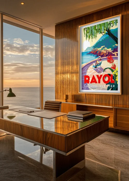 Affiche de collection Rayol Canadel sur mer Monsieur Z. Décoration d'intérieur, Chalet Tableau, Œuvre d'art, Design, Affiche, Fine Art, Poster, Déco. Monsieur Z Illustration