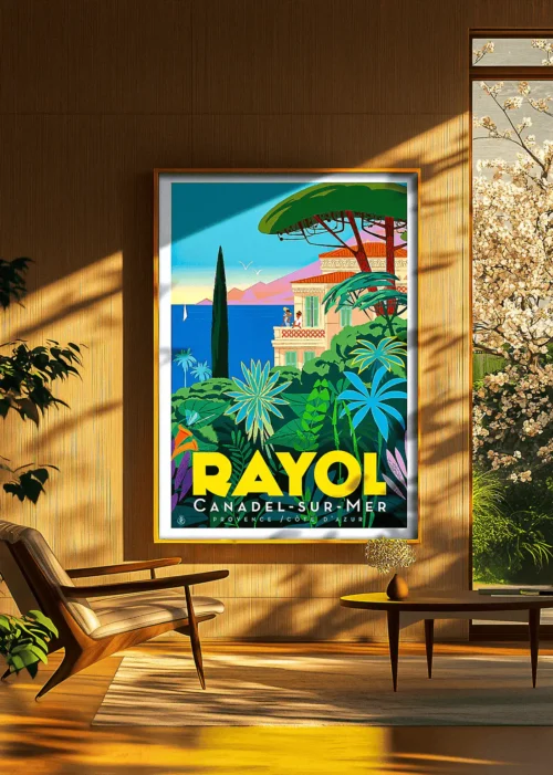 Affiche de collection Rayol Canadel sur mer Monsieur Z. Décoration d'intérieur, Chalet Tableau, Œuvre d'art, Design, Affiche, Fine Art, Poster, Déco. Monsieur Z Illustration