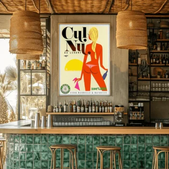 Affiche Cul Nu Bière les îles d'oR Monsieur Z. Décoration d'intérieur, Chalet Tableau, Œuvre d'art, Design, Affiche, Fine Art, Poster, Déco. Monsieur Z Illustration
