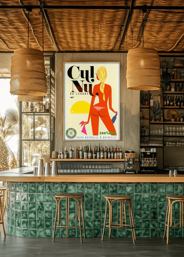423_site Affiche Cul Nu Bière les îles d'oR Monsieur Z. Décoration d'intérieur, Chalet Tableau, Œuvre d'art, Design, Affiche, Fine Art, Poster, Déco. Monsieur Z Illustration